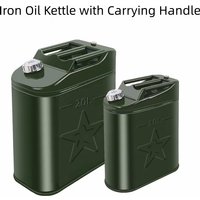 5L,10L 20LCold Rolled Plate Iron Fuel Tank Rustproof Oil Drum Three Handle Iron Oil Kettle Metal Gasoline Tank