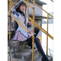 Halloween Anime Puella Magi Magica Cosplay Akemi Homura Costume collants femmes JK bas filles