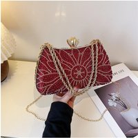 2026 New Cross-Border Diamond Embellished Qipao Evening Bag Chinese Style Formal Dress Handheld Single Shoulder Chain Bag