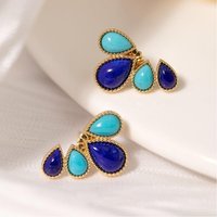 New retro elegant lapis lazuli earrings original water drops exquisite niche popular gift accessories