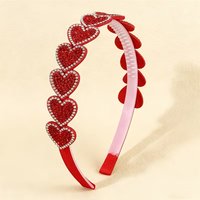 Sparkly Heart-Shaped Rhinestone Headband Adorable Valentine's Day Theme Hair Accessory For Cute Hairstyle Perfect Gift For Women