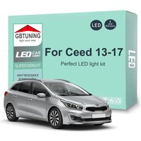 11Pcs Cars Accessories For KIA Ceed 2 MK2 JD 2013 2014 2015 2016 2017 Canbus Dome License Plate LED Interior Light Bulb Tools
