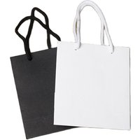 Sac cadeau en papier Kraft blanc noir, 10/20 pièces/lot, boîte à bonbons avec poignée, paquet cadeau pour fête d'anniversaire et de mariage