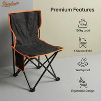 Portable Folding Camping Chair 150kg Load Fishing Sketch Chair with Side Pocket