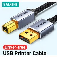 SAMZHE USB Printer Cable USB Type B Male to A Male USB 3.0 2.0 Cable for Canon Epson HP Printer DAC USB Printer