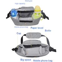 Women Stroller Organizer Cup Holder Feeding Bottle Stroller Accessorie Hanging Bag Stroller Bag Baby Diaper Mummy Bag With Hook