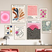 Bauhaus Matisse William Morris Wall Art Canvas Painting Yayoi Kusama Abstract Posters And Prints For Indoor Room Home Decorat