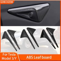 Car Side Camera Protective Cover ABS Carbon Fiber Protective Cover Turn Signal Cover Suitable for Tesla Model 3/Y 2017-2025