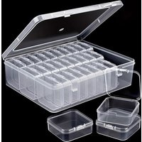 Bead Plastic Organizer Box 30Pcs Small Clear Bead Jewelry Storage Containers for Separate Storage of Small Items Crafts