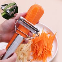1 Pack Of Stainless Steel Peeler Kitchen Multifunctional Vegetable Cutter Fruit And Vegetable Tools Potato Carrot Melon Grater image 4