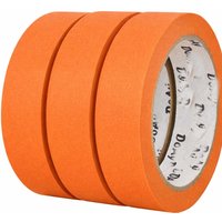 3 Pack Orange Painters Tape - Masking Tape ,Smart Adhesion, Indoor & Outdoor Paint Tape for DIY, Labeling, Art, Car