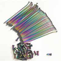 36 psc/lot E-bicycle spoke 170/175/180/190/195mm 45#steel Rainbow color Off road bicycles Motorcycle spokes
