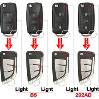 jingyuqin Car Remote Key Shell Case Fob modified For VW Passat Polo Golf Touran Bora Ibiza Leon Octavia Fabia Seat Skoda 202Ad