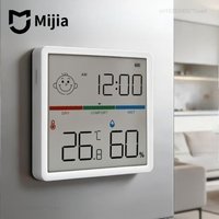Mijia Electronic Thermometer Hygrometer Weather Station High Precision with Table Clock Function LCD Digital Sensor for Home Use