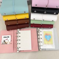 11 Colors PU Leather M5 Cover, With Bandage Macaron Soft Binder Case, DIY Kpop Photocards Collect Book, Refill Bags And Sleeves