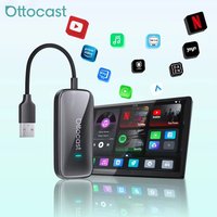 Ottocast Play2Video Ultra Wireless CarPlay Car MultimediaSmart Box Hi-res 1080P with Local Media Playback Portable WiFi6 For VW