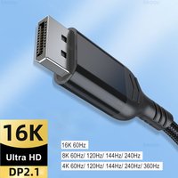 48Gbps DP2.1 DP Cable 16K 60Hz Displayport Cable 8K 240Hz 4K 144Hz 5m 3m 2m 1m Display Port Cord for Gaming Laptop TV Projector