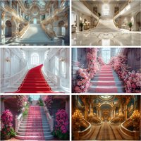 Castle Palace Ballroom Backdrop Custom Wedding Photographic Background Wall Decoration Photography Backgrounds Photo Studio