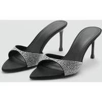 Luxury Rhinestone Designer High Heeled Slippers Women Sexy Open Toe Slide Sandals Elegant Party Dress Shoes Ladies Zapatos Mujer