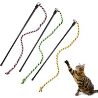 Cat Toy Interactive Teasing Rod with Rope for Cats to Chew and Chase Kitten Teaser Toy Pet Cats Wand Toys Stick Toy