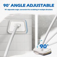 Bathroom Sponge Cleaning Brush Multi-Functional Long Handle Removable Household Floor Bathtub Ceramic Tile Brush