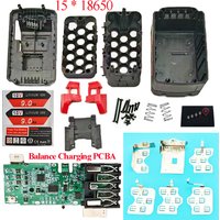 15X18650 For M18 Lithium Ion Battery Case BMS PCB Balance Charging Protection Circuit Board Shell For Milwaukee 18V 9Ah Housings