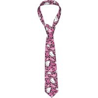 Hello Kitty Leopard Cartoon Neckties Men Women 8 cm Wide Neck Tie for Mens Accessories Gravatas Wedding Accessories Party