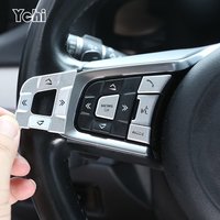 Stop aluminium srebrny dla Jaguar XE XF F-PACE E-PACE F-TYPE przycisk na kierownicę samochodu cekiny dekoracyjna naklejka akcesoria samochodowe