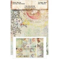8Sheets Mucha Gilding Posters Material Background Paper Junk Journal Diary Planner Scrapbooking Decorative DIY Craft Paper Photo