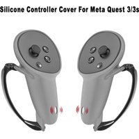 Popular Anti-drop Comfortable Silicone Controller Grips Cover With Hand Strap For Meta Quest 3/3s VR Accessories Christmas Gift