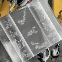 A crane bamboo cloud crane flying crane three-dimensional nail decoration transparent nail mold