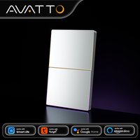 AVATTO 1/2/3/4 Gang WiFi Smart Light Switch,Wireless Wall Big Button Switch With Ambient Light Works With Tuya Alexa Google Home