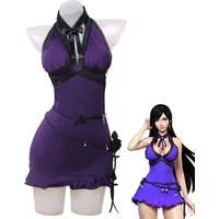 Final Fantasy VII Remake Tifa Lockhart Cosplay Costume adulte femmes fête robe bleue tenue Halloween carnaval Costume
