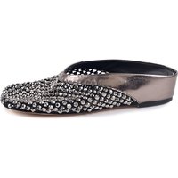Women Shoes Luxury Simple Shoes Eleagant Half Slippers Square Toe Girls Silver Flats Crystals Mules Summer Daily Sandals
