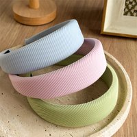 Simple Design Solid Color Sponge Headband Fresh Style Versatile Wide Edge Twill Women's Headband Fashionable Hair Accessory