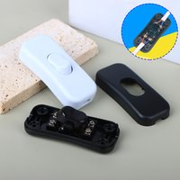 Home Light Switch AC 250V ON/OFF Table Desk Lamp Cord Toggle Rocker Switches Control For LED Lights Wiring Electric Switch 1PC