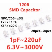 1206 Capacitor 1pF2.2pF3.3pF4.7pF6.8pF10pF220pF330pF470pF680pF1nF2.2nF4.7nF10nF100nF0.1uF1uF2.2uF4.7uF10uF22uF100uF220uF Bonakin