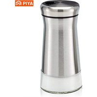 Original Glass Salt and Pepper Shakers Set with Adjustable Pour Holes Stainless Steel Salt Shaker Pepper Shaker Salt Jar Storage