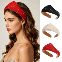 1pc Rhinestone Crown Hair Hoop Classical Fashion Women Wide Edge Hairband For Wedding Brides Tiaras Party Festival Hair Jewelry