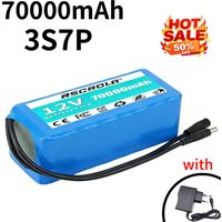 12V 70000mAh 3S7P 18650 Lithium Rechargeable Battery Pack for Speaker Flashlight CCTV Camera GPS Search Light