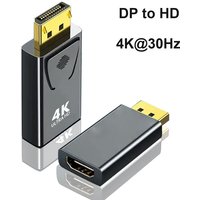 4K DP to HDMI-compatible Converter Displayport to 1080P HDTV Computer Monitor Audio Video Adapter