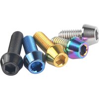 AliExpress CATDOGBEAR Catdogbear Titanium Bolt M4/M5x8 9 12 15 16 18 20 25 30 35 40 45 50 55 60mm Allen Key Taper Head Screw For Bicycle Stem Seatpost