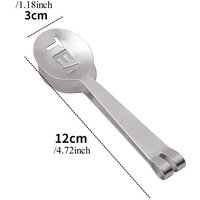 New Durable Stainless Steel Tea Bag Tongs Teabag Squeezer Strainer Holder Grip Metal Spoon Mini Sugar Clip Kitchen Bar Tools