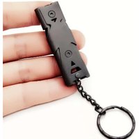 1PC Multifunktions Doppel Rohr Pfeife Anhänger Schlüsselbund Hohe Dezibel Tragbare Outdoor Survival Notfall Camping Werkzeug