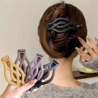 Fashion Hair Accessories 4PCS French Flat round Hair Clips Vintage Twisted Non-Slip Buckle for Thick Thin Hair Women Girls