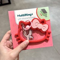 New Hello Kitty Mobile Phone Silicone Wrist Keychain Pendant Bracelet Lanyard Universal Pendant Cute Cartoon Bell Model Toy