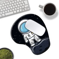 Mauspad mit Handgelenkauflage, bequeme ergonomische Handgelenkstütze, Memory-Schaum-Mauspad, Schwarz, Computer-Mauspads für Schreibtisch, Büro und Bür
