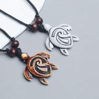 Fashion Men Women's hawaiian sea turtle necklace adjustable cord jewelry for surfer