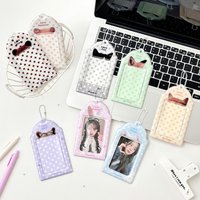 Kawaii Polka Dot Animal Ear 3-inch Kpop Photocard Holder Protective Sleeves & Storage Pouches