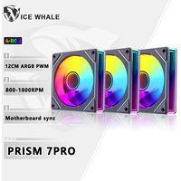 ICE Whale Prism 7 PRO ARGB PC Case Fan 120mm Infinity Mirror Design Motherboard Lighting Sync 4PIN PWM CPU Cooler Fan ventilador